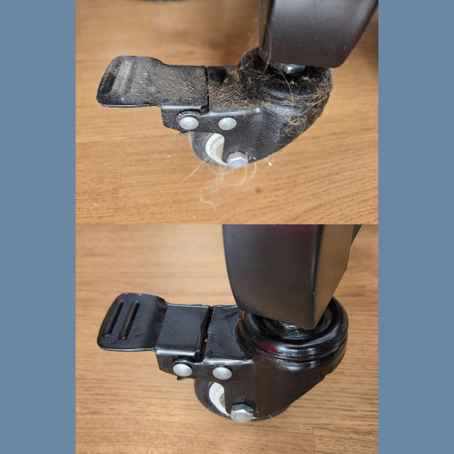 Multipurpose cleaner worked on these nasty casters