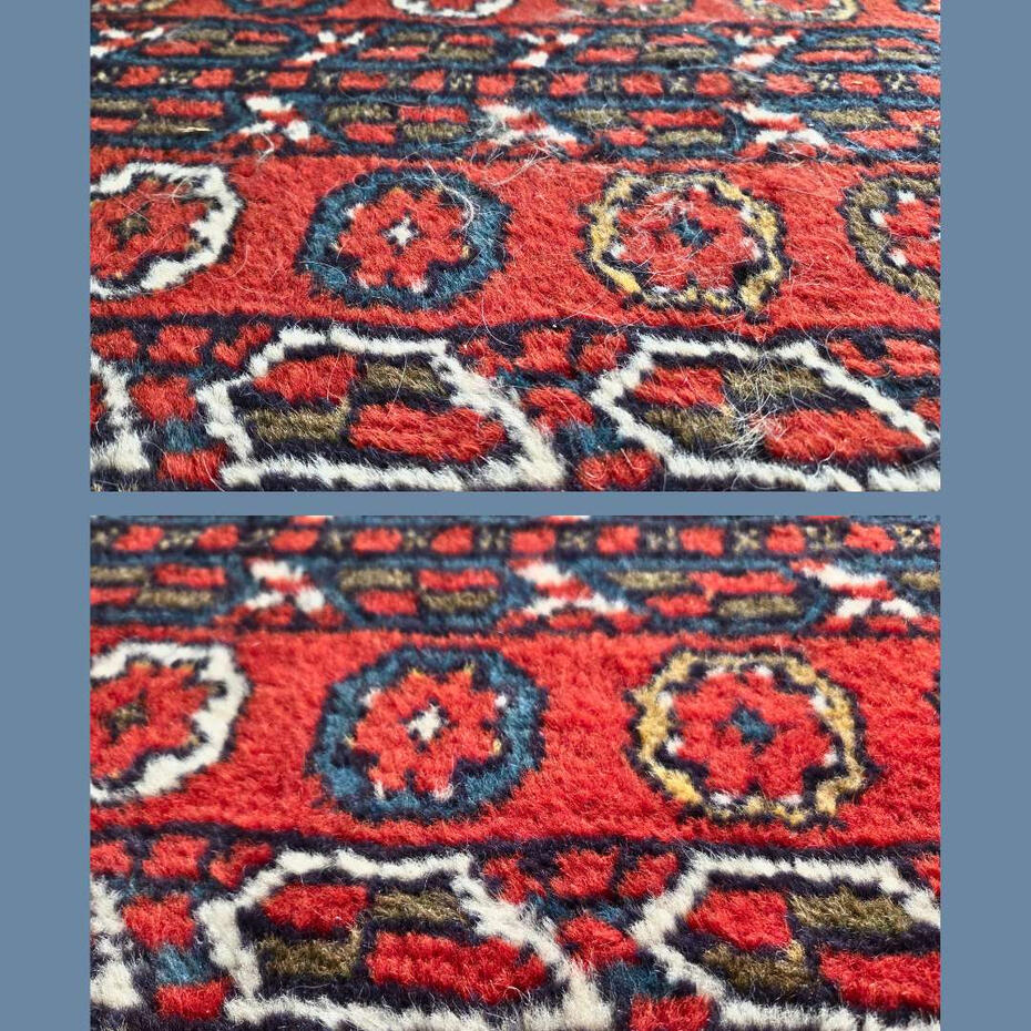 A Miele vacuum cleaner does a great job getting rid of dog hair on (and in) rugs.